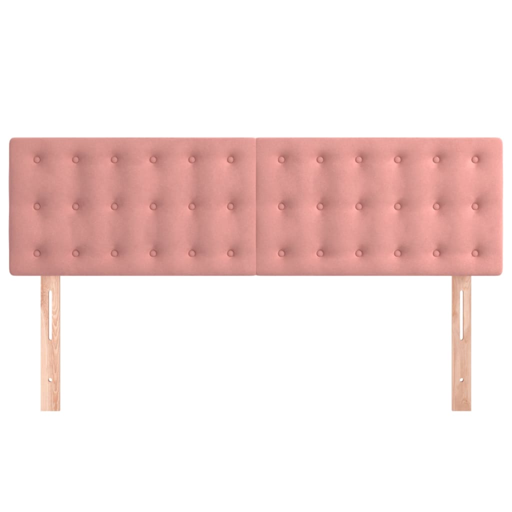 Kopfteile Rosa 144x5x78/88 cm Samt