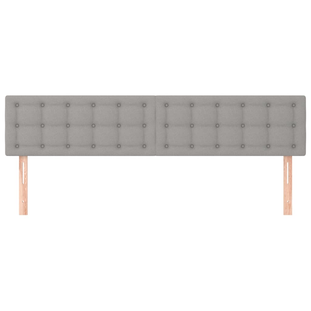 Kopfteile Hellgrau 160x5x78/88 cm Stoff
