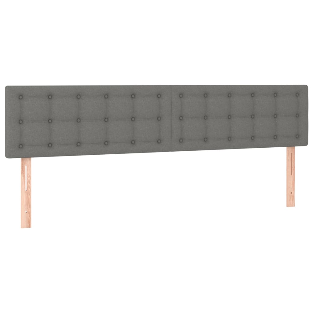 Kopfteile Dunkelgrau 160x5x78/88 cm Stoff