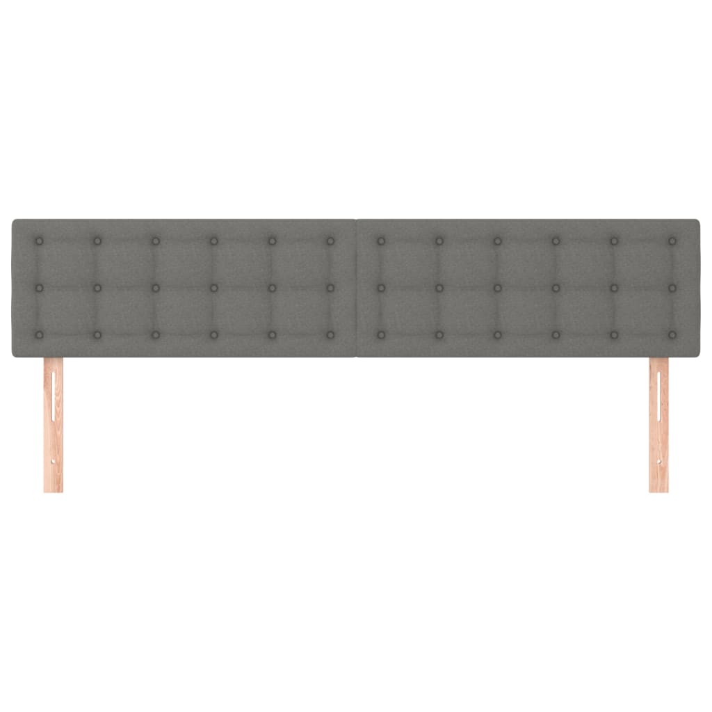 Kopfteile Dunkelgrau 160x5x78/88 cm Stoff