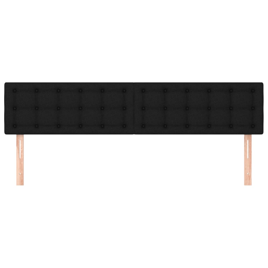 Kopfteile Schwarz 160x5x78/88 cm Stoff