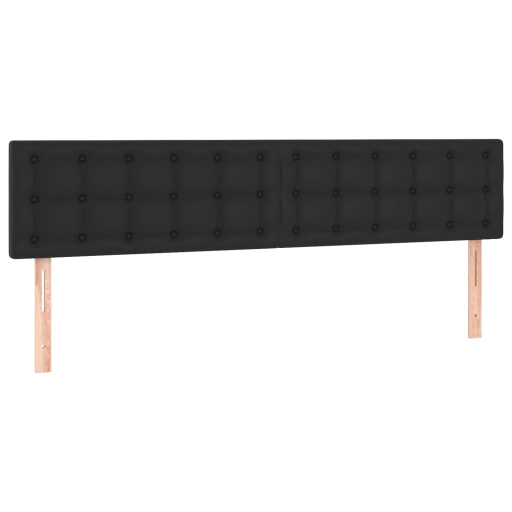 Kopfteile Schwarz 160x5x78/88 cm Kunstleder