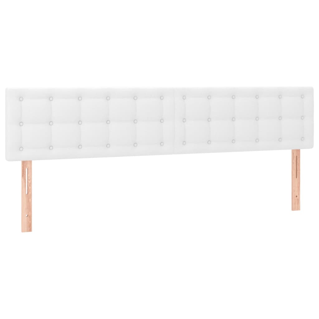 Kopfteile Weiß 160x5x78/88 cm Kunstleder