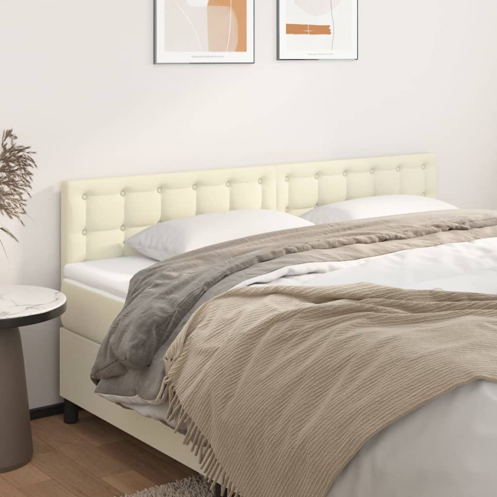 Kopfteile Creme 160x5x78/88 cm Kunstleder