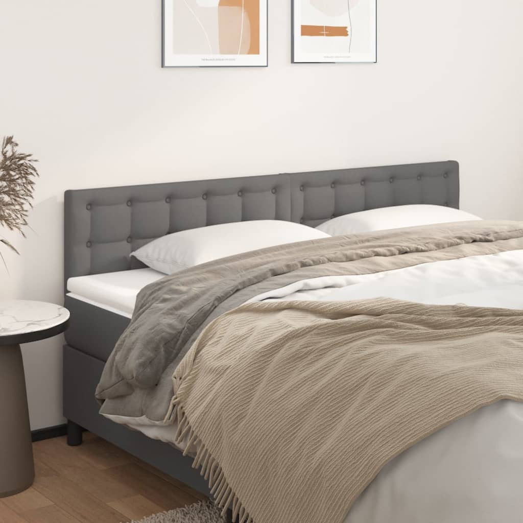 Kopfteile Grau 160x5x78/88 cm Kunstleder
