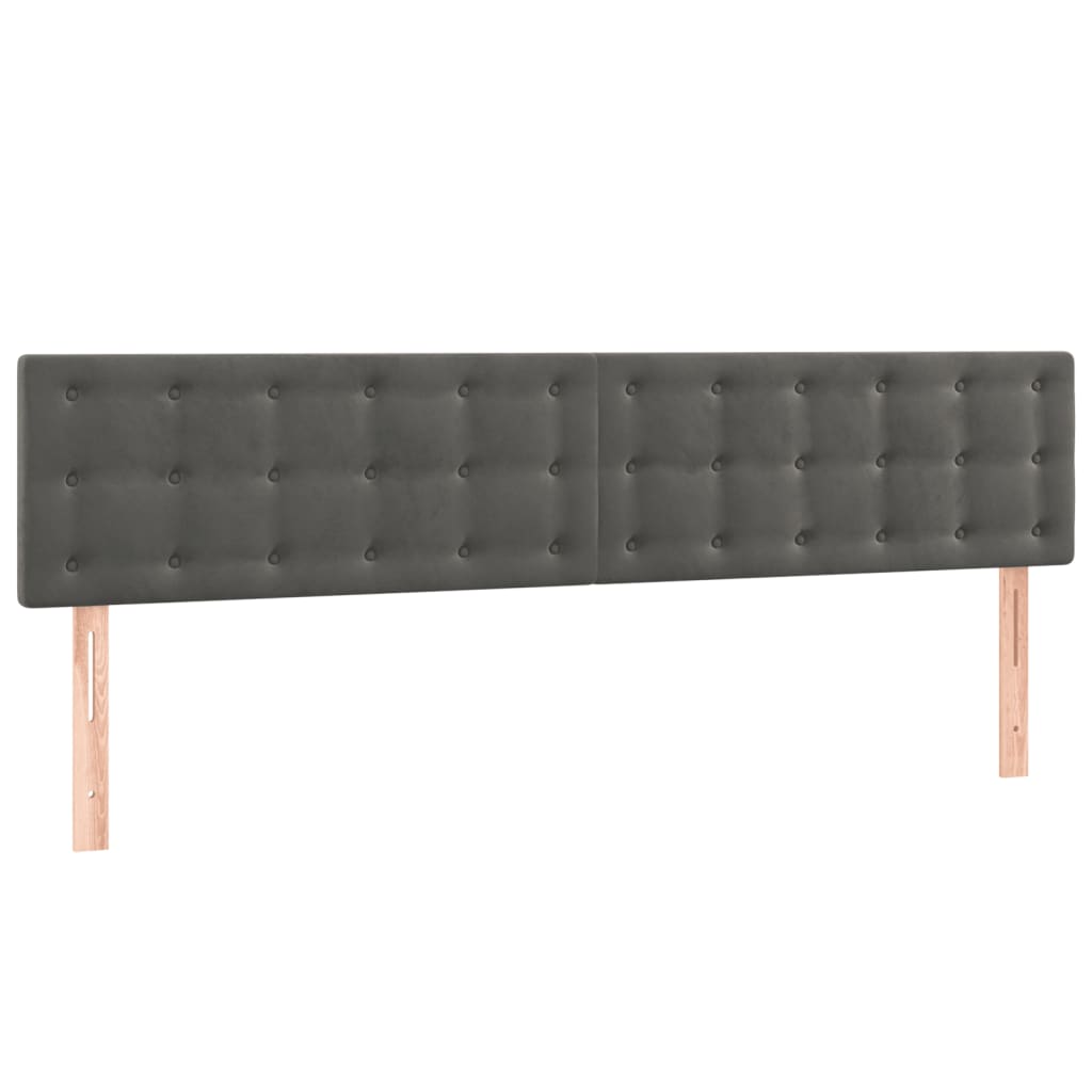 Kopfteile Dunkelgrau 160x5x78/88 cm Samt