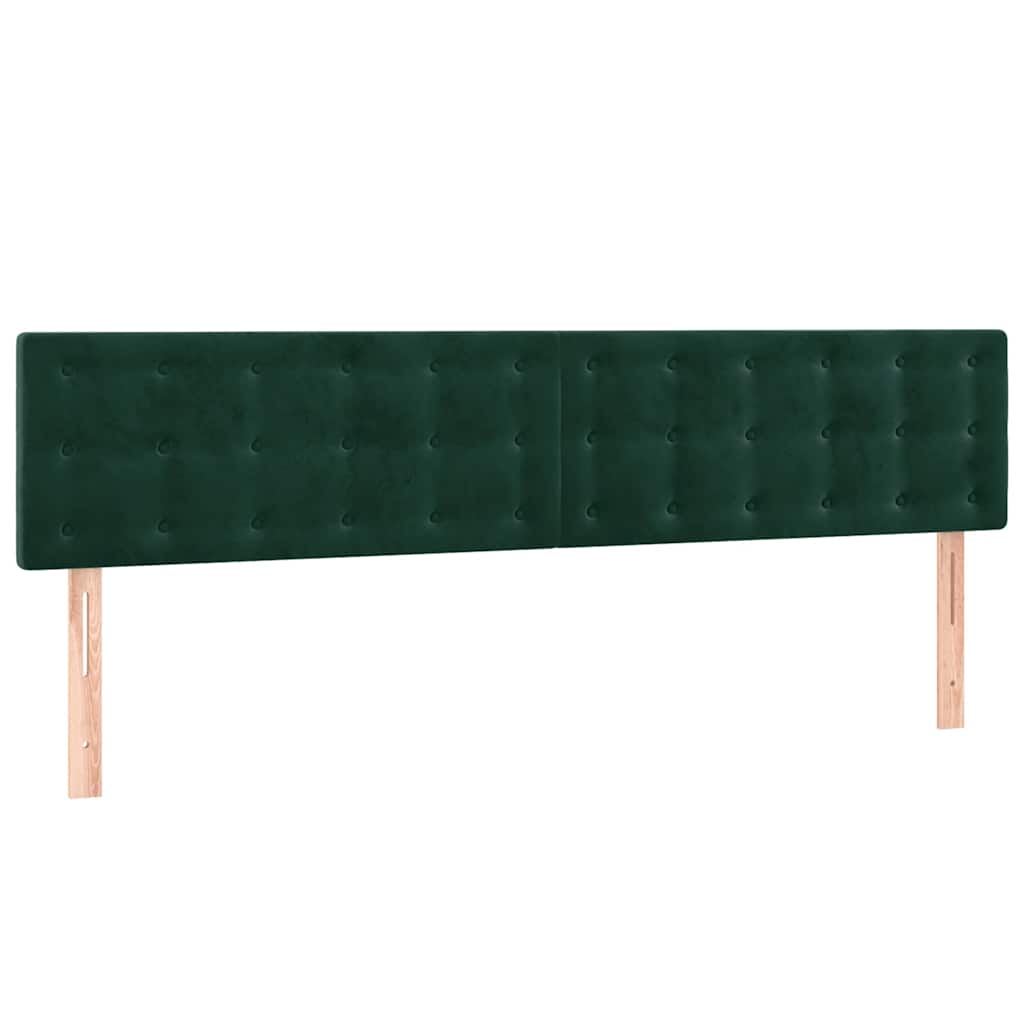 Kopfteile Dunkelgrün 160x5x78/88 cm Samt