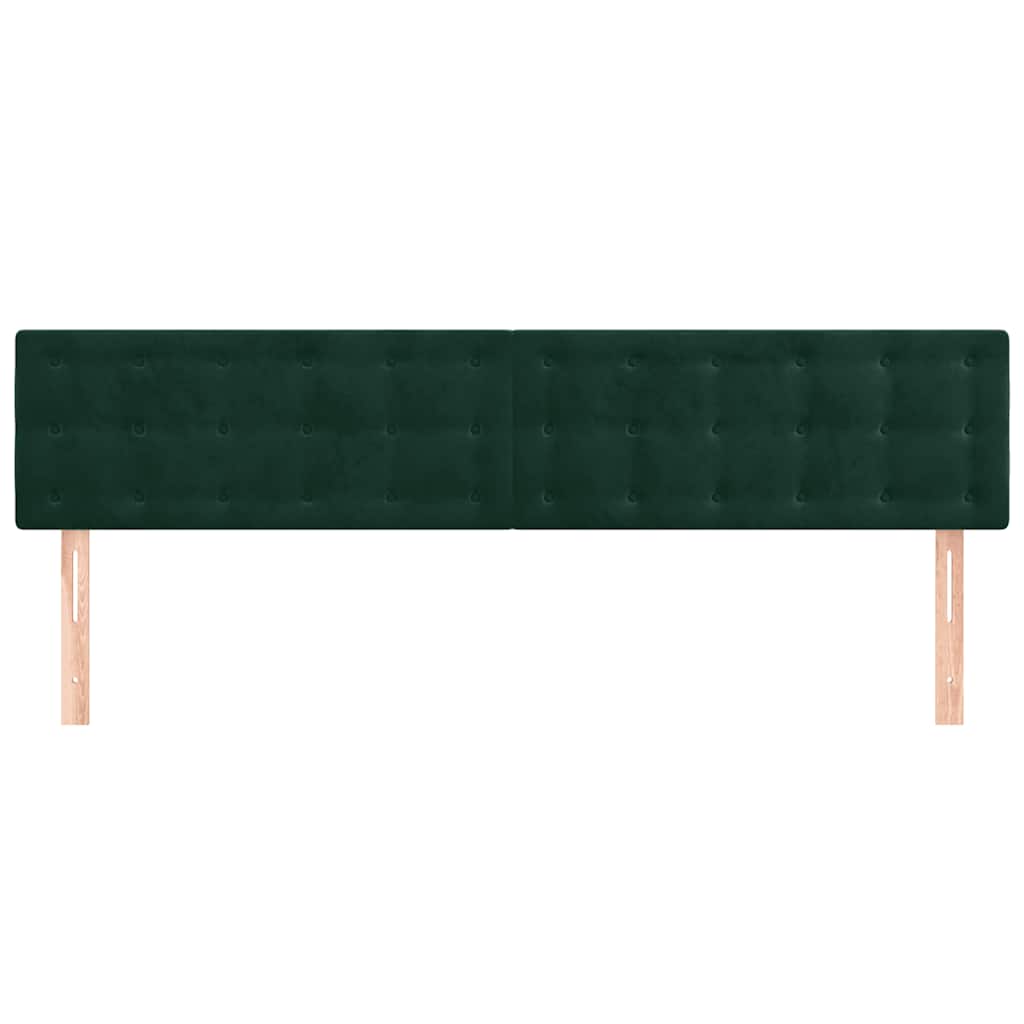 Kopfteile Dunkelgrün 160x5x78/88 cm Samt