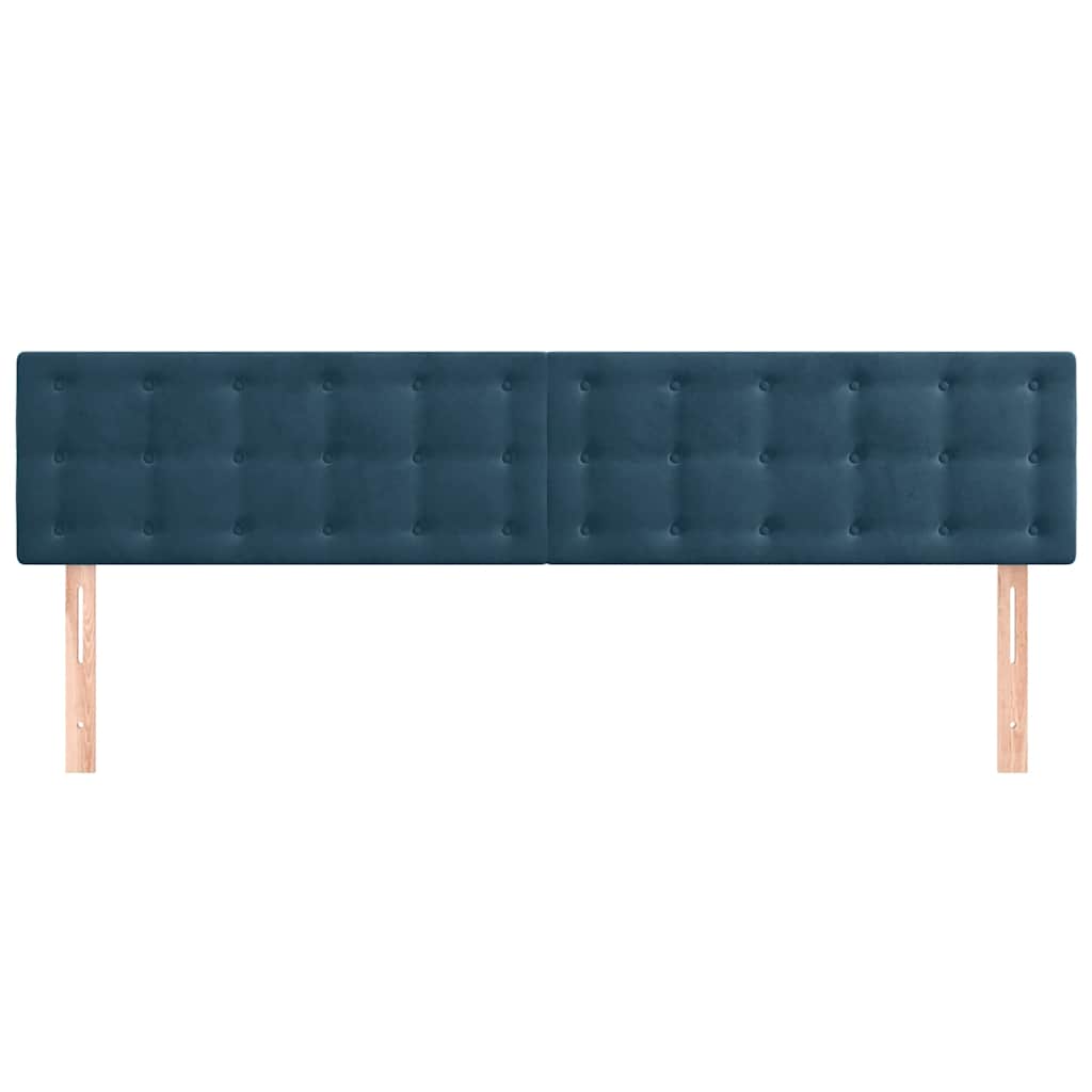 Kopfteile Dunkelblau 160x5x78/88 cm Samt