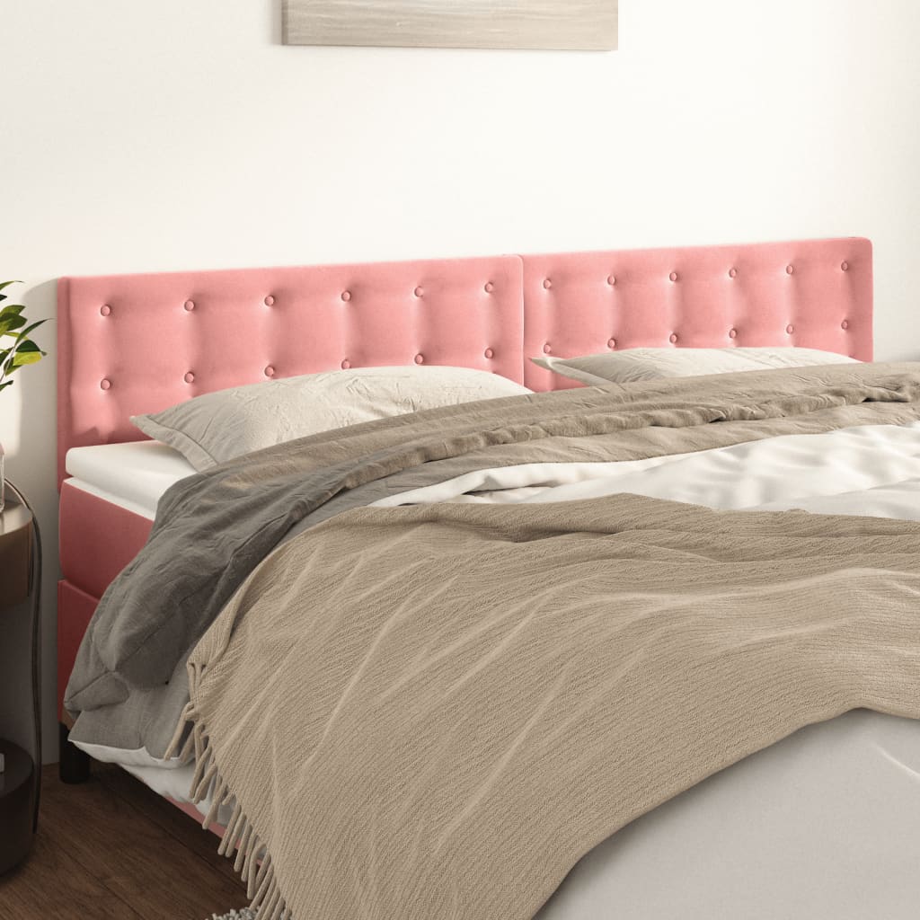 Kopfteile Rosa 160x5x78/88 cm Samt