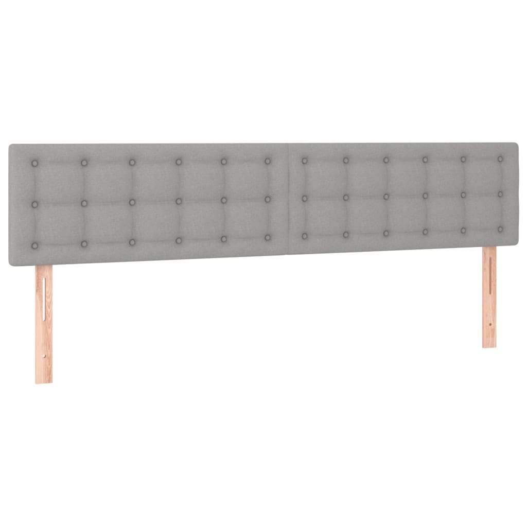 Kopfteile Hellgrau 180x5x78/88 cm Stoff