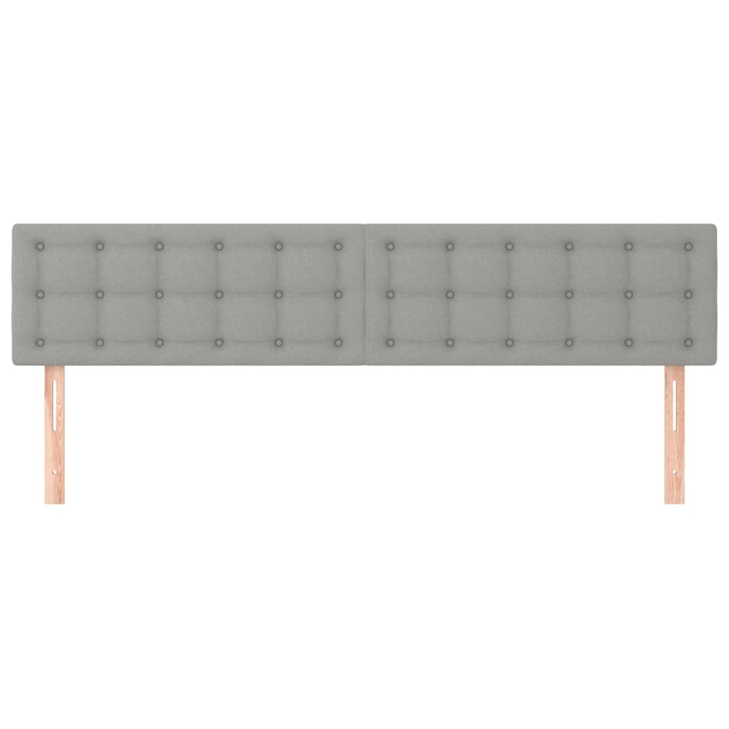 Kopfteile Hellgrau 180x5x78/88 cm Stoff