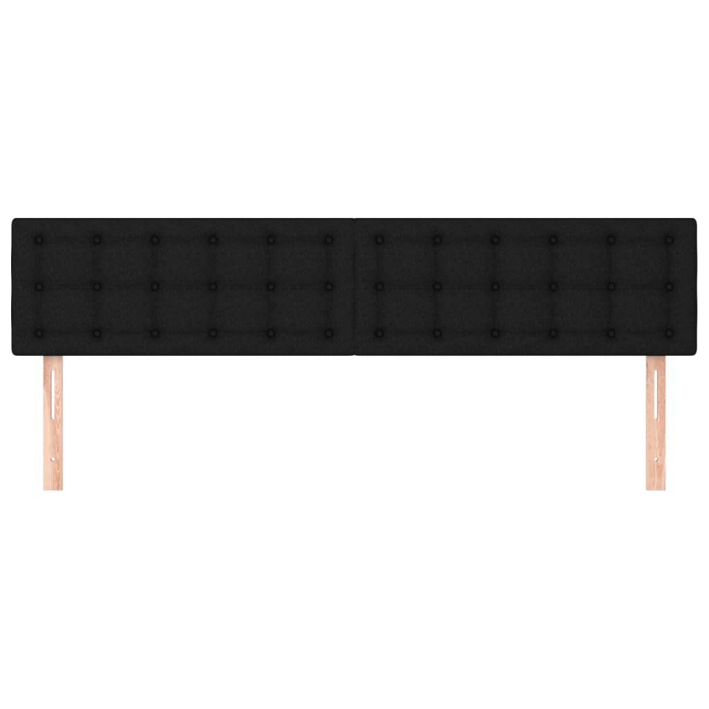 Kopfteile Schwarz 180x5x78/88 cm Stoff