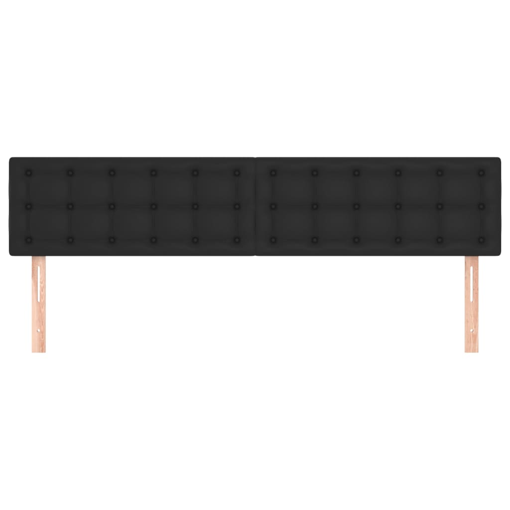 Kopfteile Schwarz 180x5x78/88 cm Kunstleder
