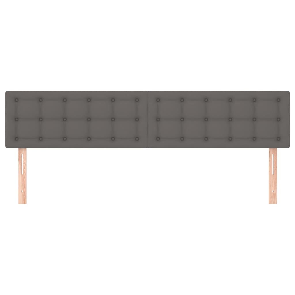 Kopfteile Grau 180x5x78/88 cm Kunstleder