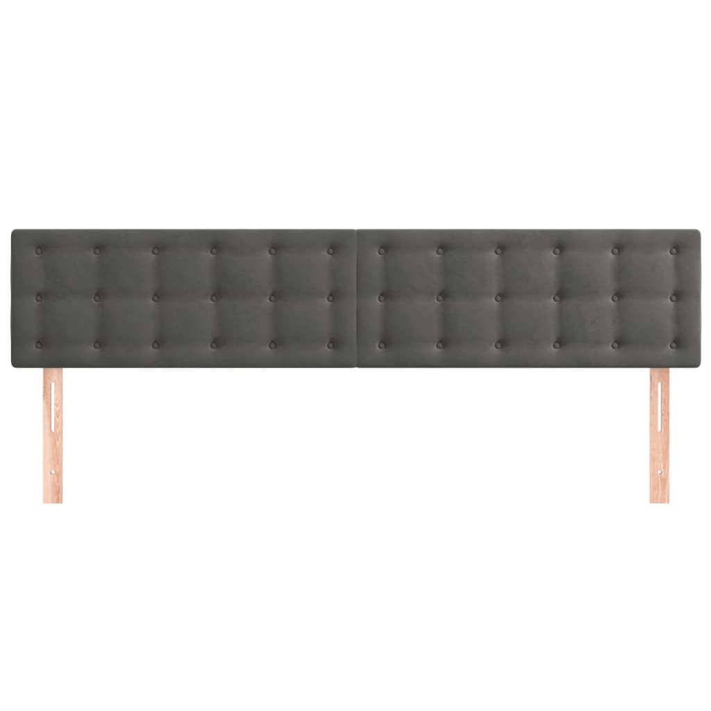 Kopfteile Dunkelgrau 180x5x78/88 cm Samt