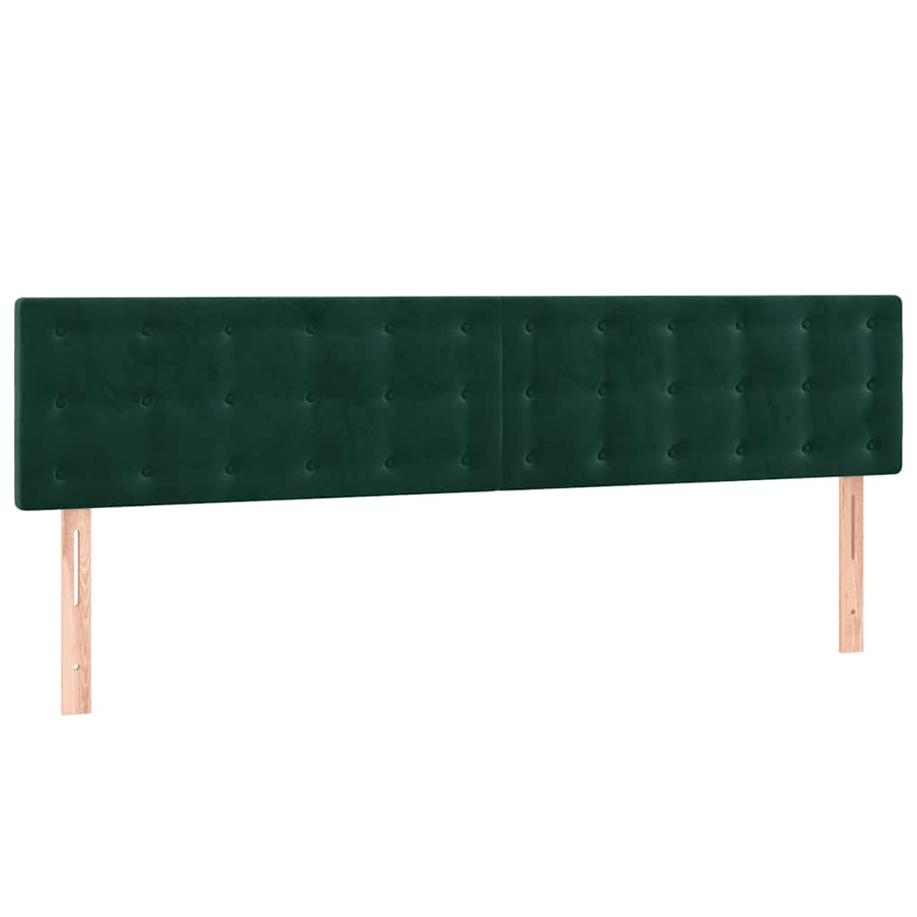 Kopfteile Dunkelgrün 180x5x78/88 cm Samt