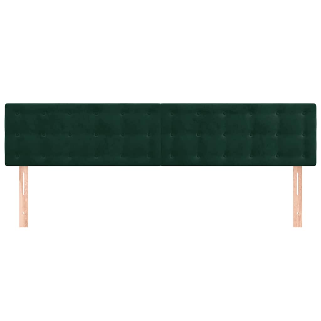 Kopfteile Dunkelgrün 180x5x78/88 cm Samt