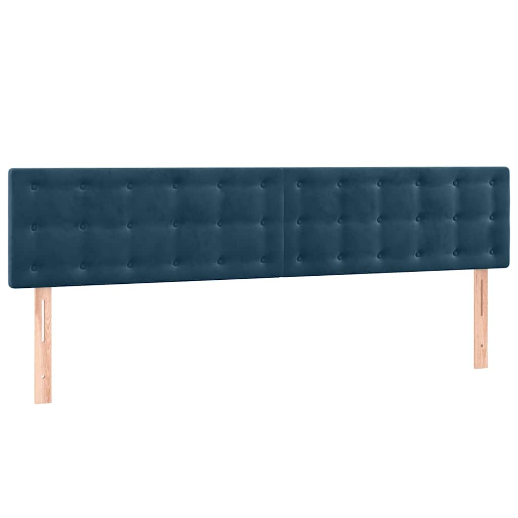 Kopfteile Dunkelblau 180x5x78/88 cm Samt