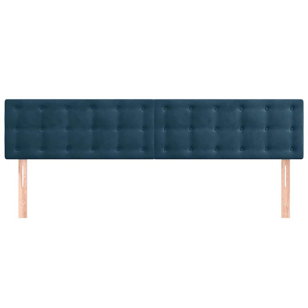 Kopfteile Dunkelblau 180x5x78/88 cm Samt