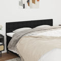 Kopfteile Schwarz 200x5x78/88 cm Stoff