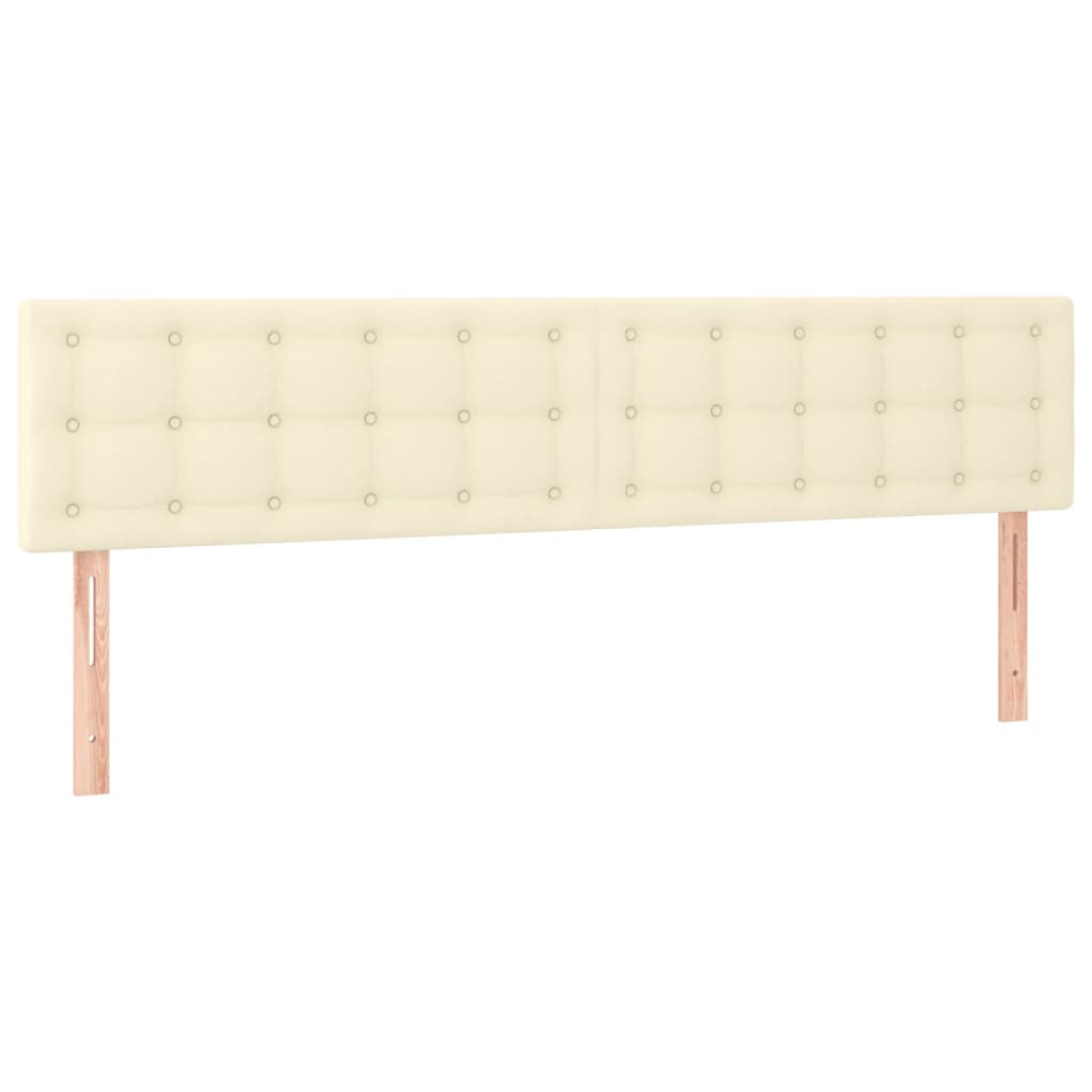 Kopfteile Creme 200x5x78/88 cm Kunstleder