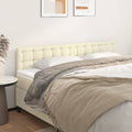 Kopfteile Creme 200x5x78/88 cm Kunstleder