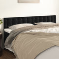 Kopfteile Schwarz 200x5x78/88 cm Samt