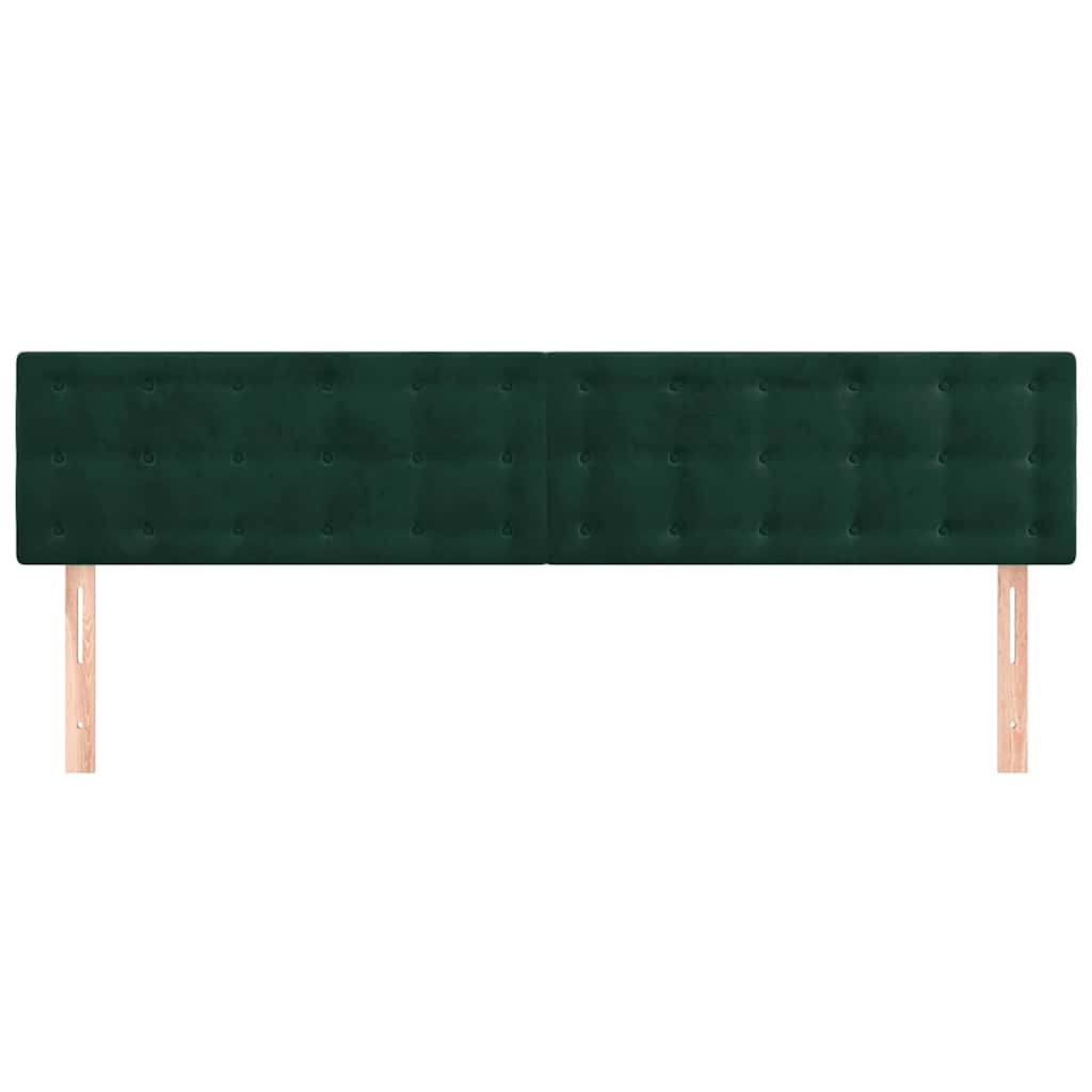 Kopfteile Dunkelgrün 200x5x78/88 cm Samt