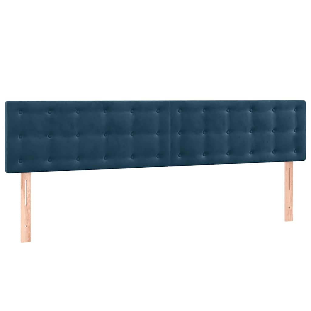 Kopfteile Dunkelblau 200x5x78/88 cm Samt