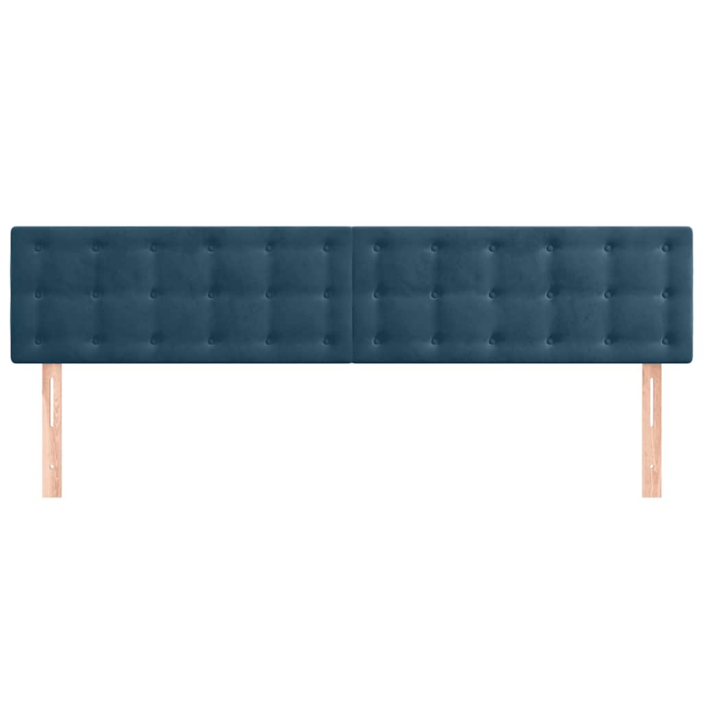 Kopfteile Dunkelblau 200x5x78/88 cm Samt