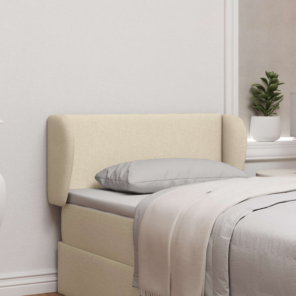 Kopfteil Ohr Creme 40 x 23 x 6 cm Stoff