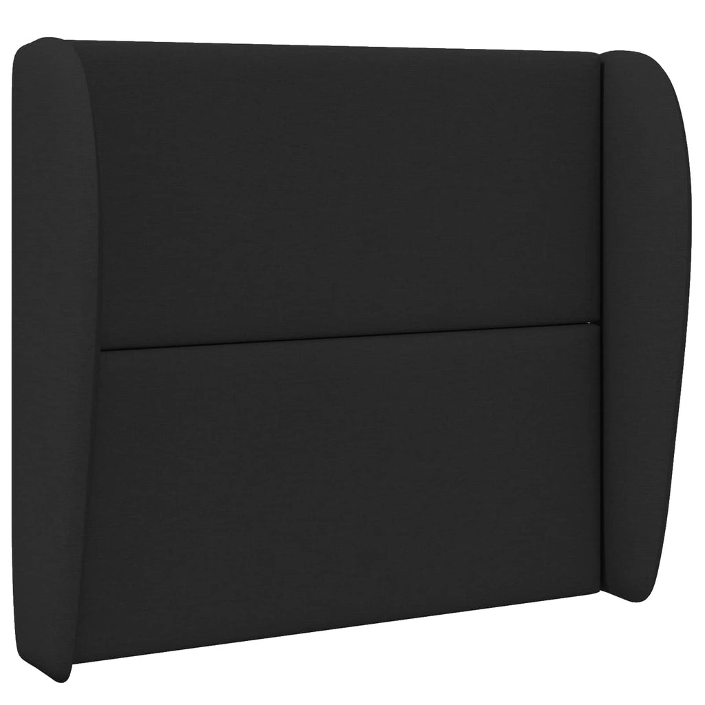 Kopfteil Ohr Schwarz 80 x 23 x 6 cm Stoff