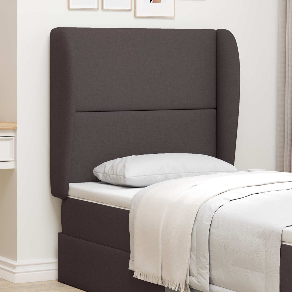 Kopfteil Ohr Braun 80 x 23 x 6 cm Stoff