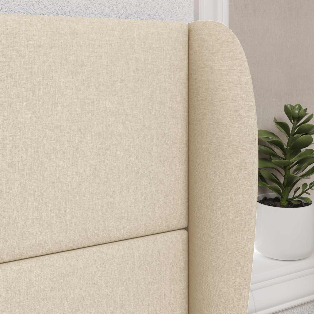 Kopfteil Ohr Creme 80 x 23 x 6 cm Stoff
