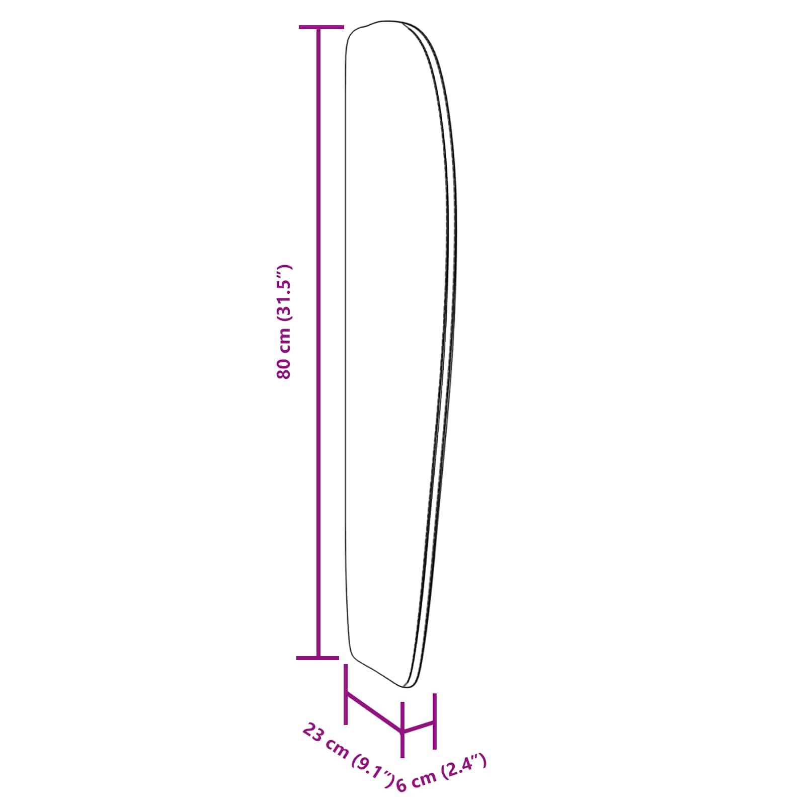 Kopfteil Ohr Braun 80 x 23 x 6 cm PVC