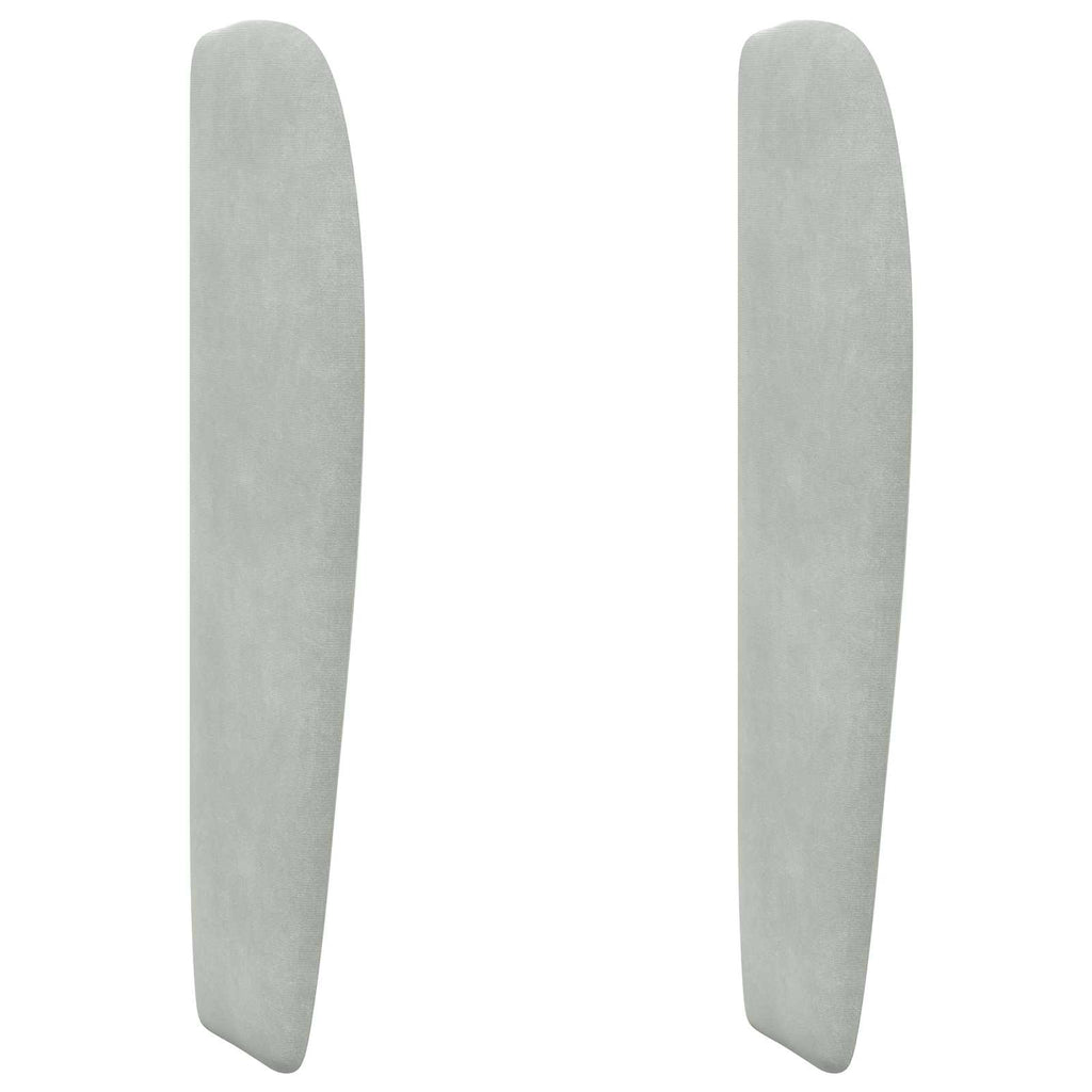 Kopfteil Ohr Hellgrau 80 x 23 x 6 cm Samt
