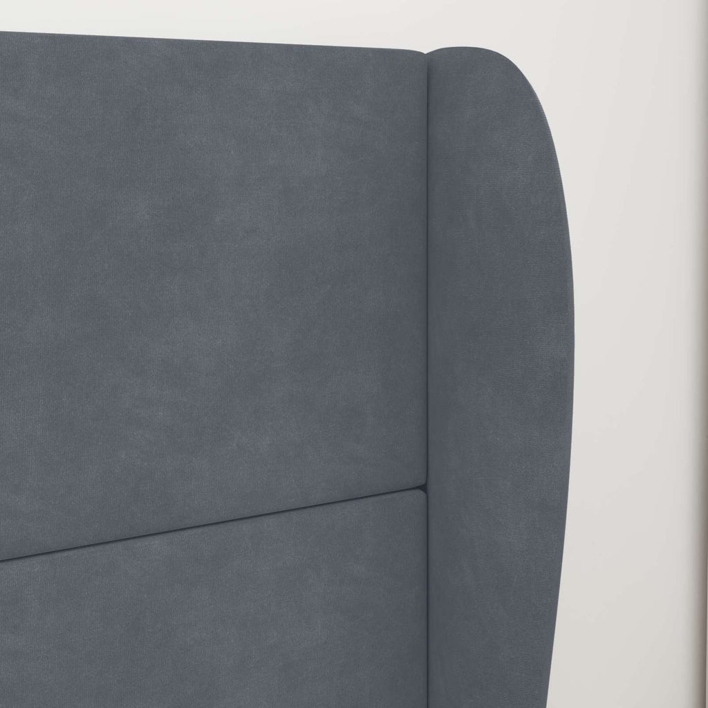 Kopfteil Ohr Dunkelgrau 80 x 23 x 6 cm Samt