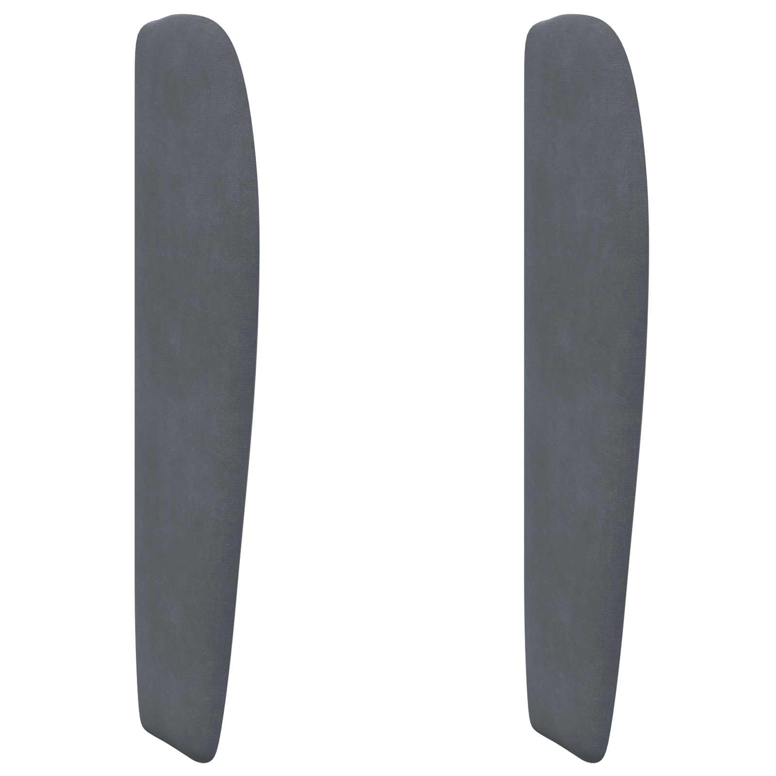 Kopfteil Ohr Dunkelgrau 80 x 23 x 6 cm Samt