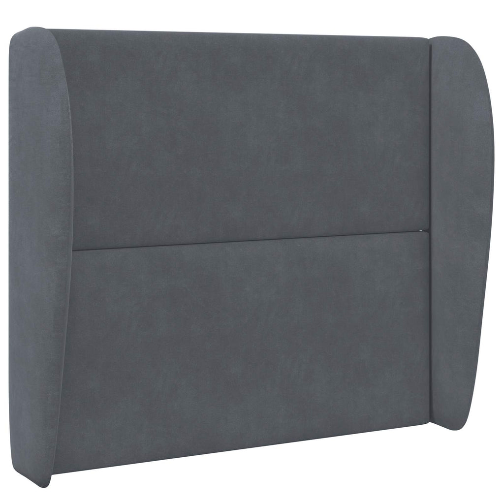 Kopfteil Ohr Dunkelgrau 80 x 23 x 6 cm Samt