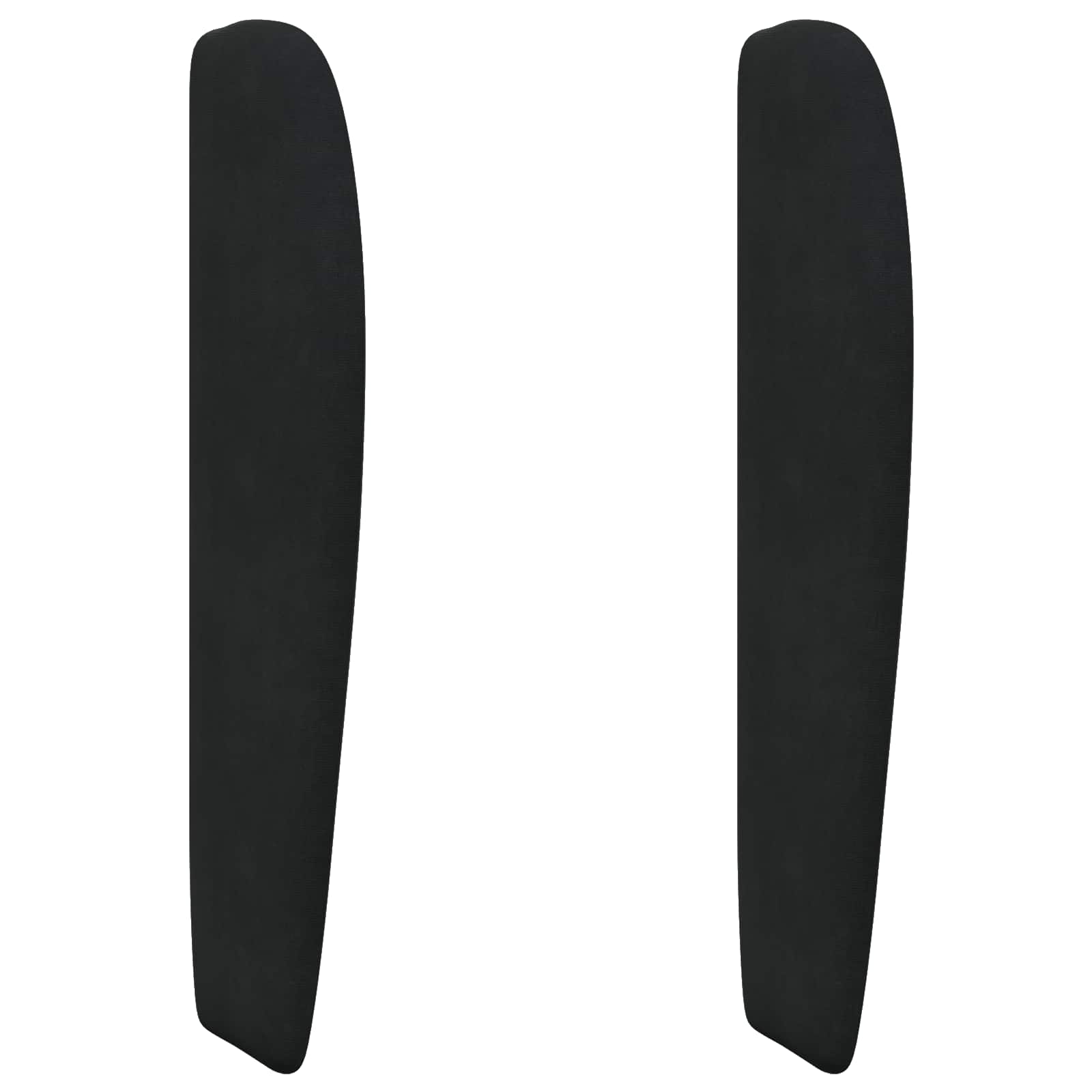 Kopfteil Ohr Schwarz 80 x 23 x 6 cm Samt
