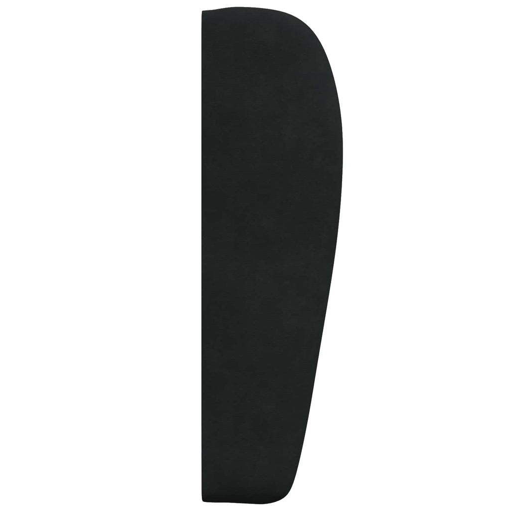 Kopfteil Ohr Schwarz 80 x 23 x 6 cm Samt