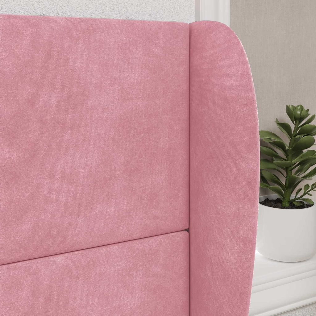 Kopfteil Ohr Rosa 80 x 23 x 6 cm Samt