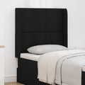 Kopfteil Ohr Schwarz 80 x 16 x 4 cm PVC