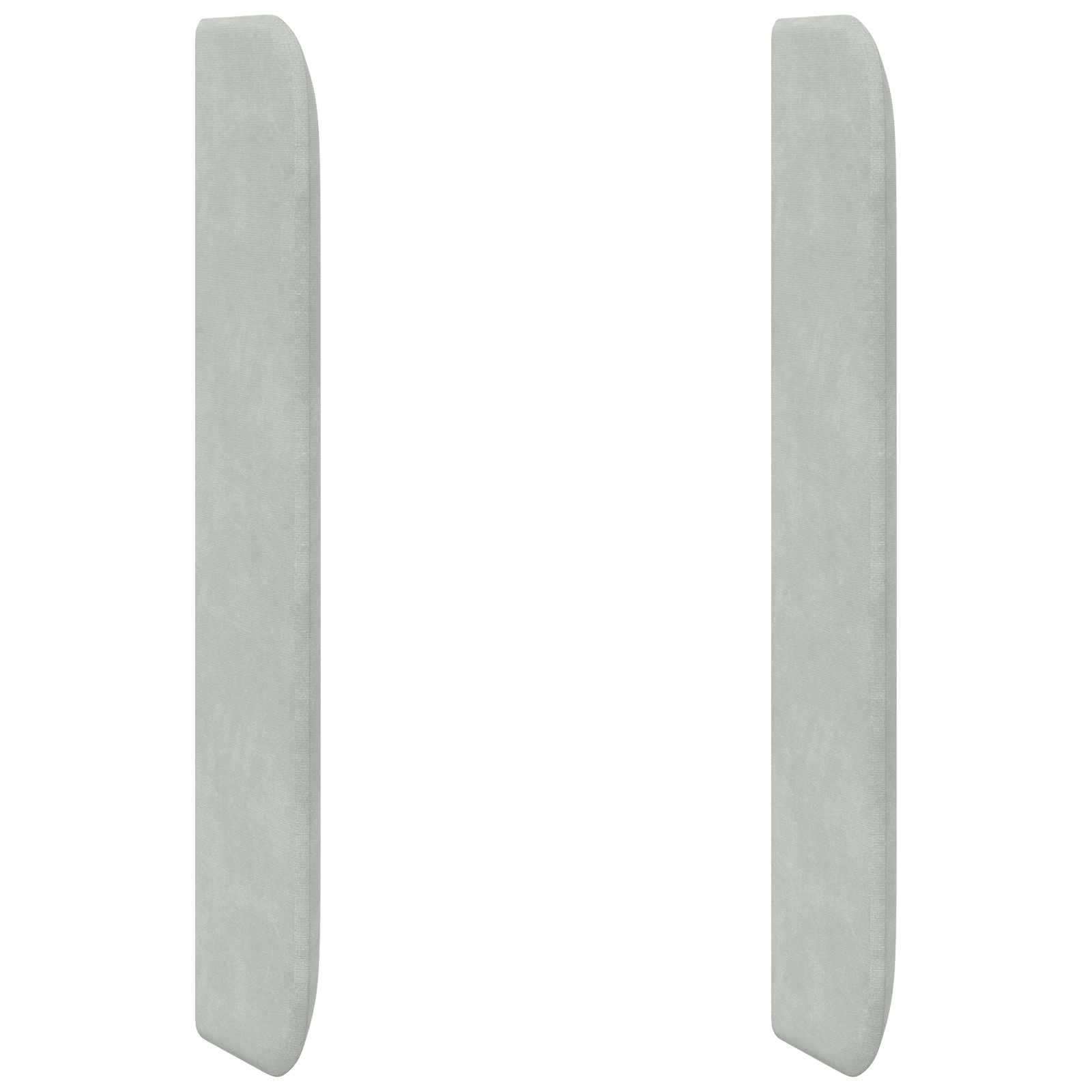 Kopfteil Ohr Hellgrau 80 x 16 x 4 cm Samt