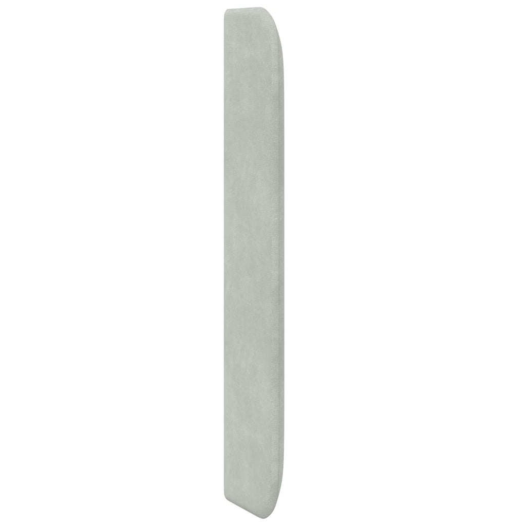 Kopfteil Ohr Hellgrau 80 x 16 x 4 cm Samt