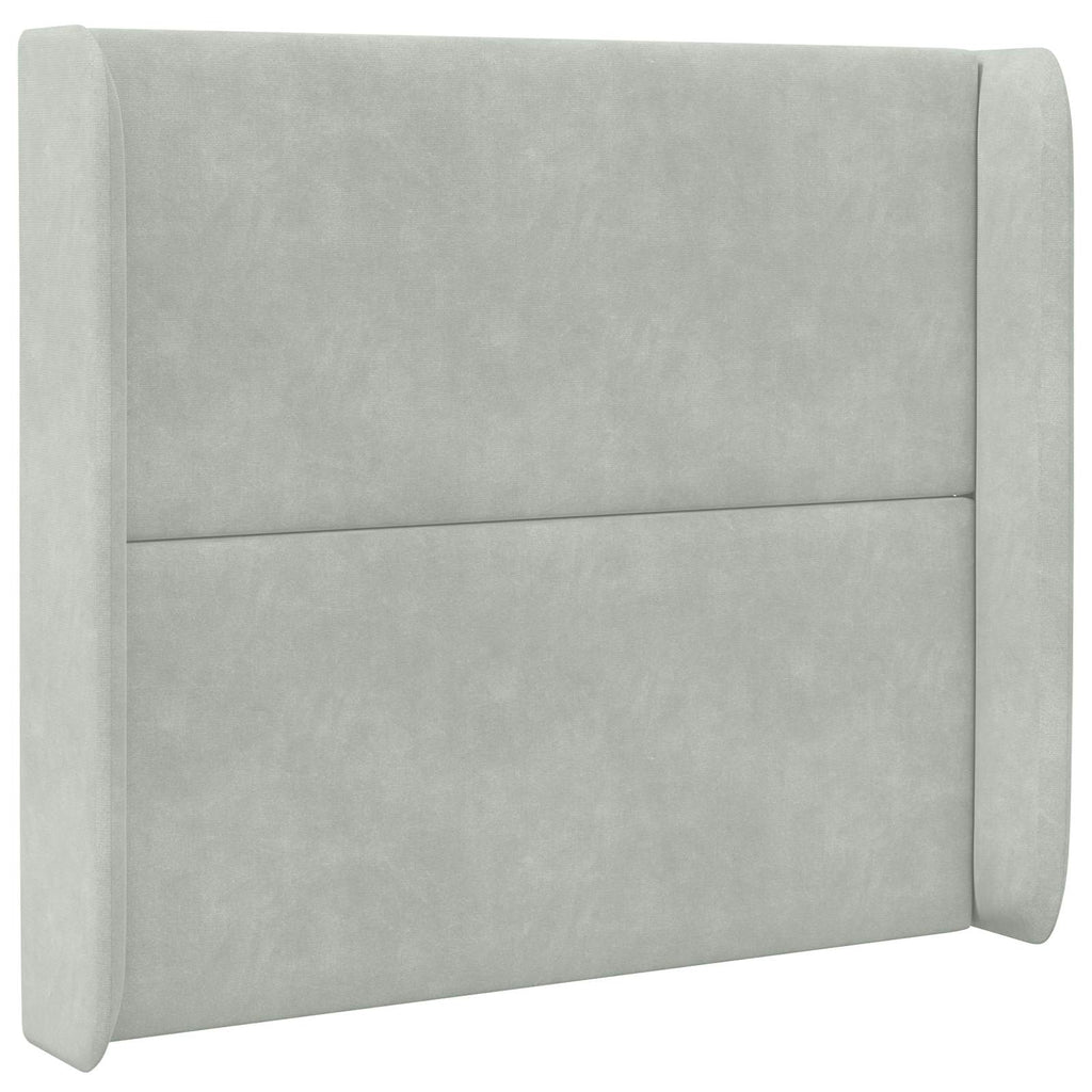 Kopfteil Ohr Hellgrau 80 x 16 x 4 cm Samt