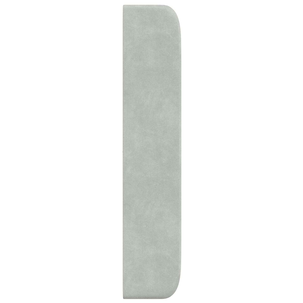 Kopfteil Ohr Hellgrau 80 x 16 x 4 cm Samt