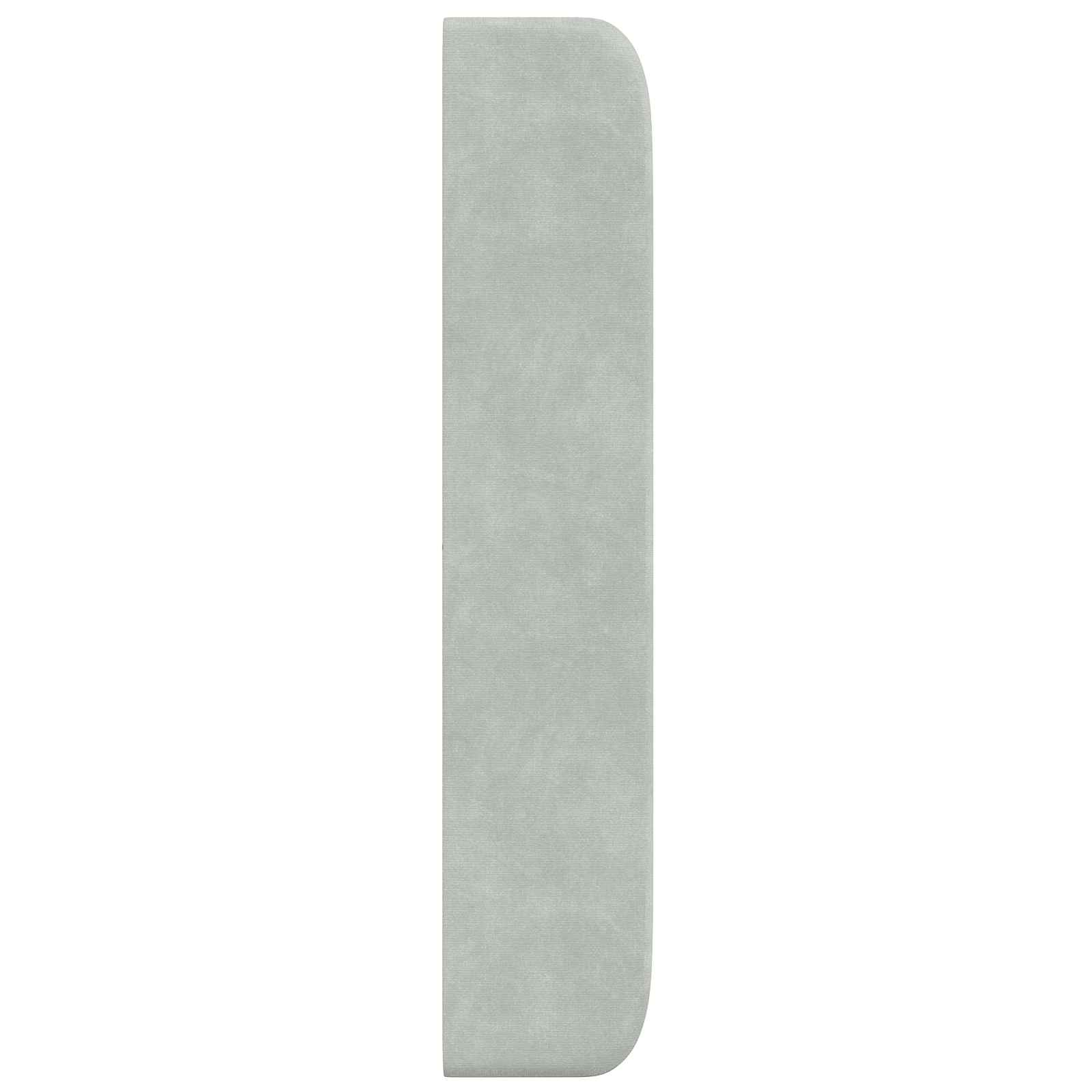 Kopfteil Ohr Hellgrau 80 x 16 x 4 cm Samt