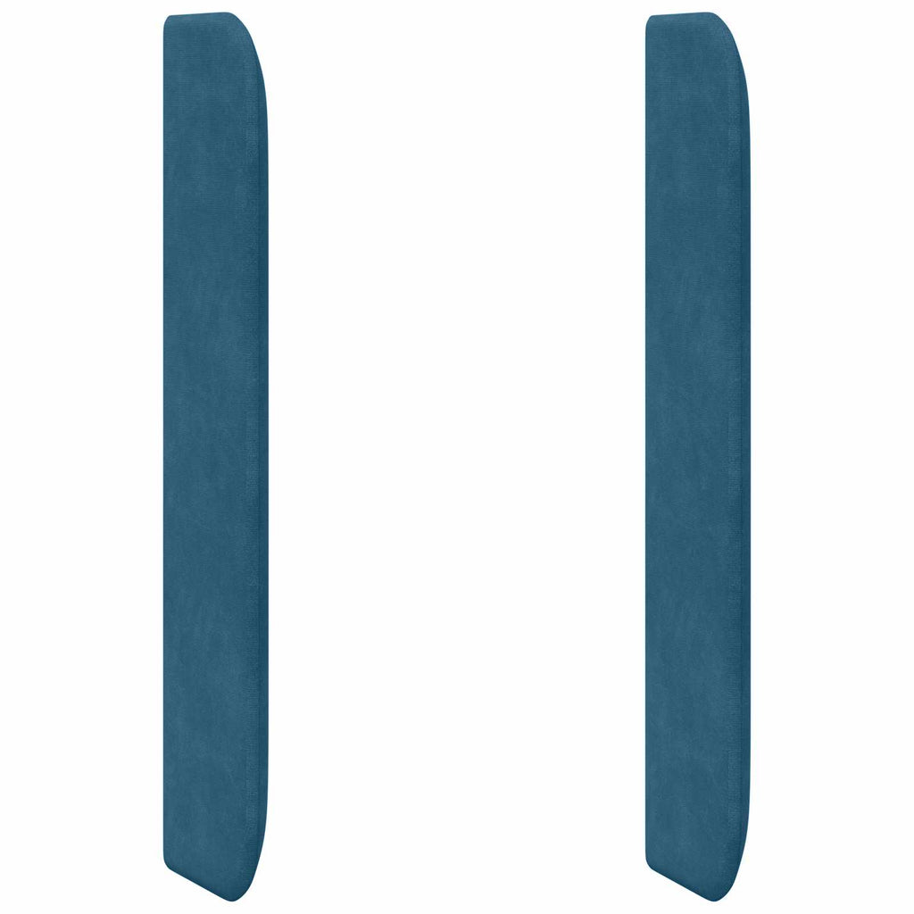 Kopfteil Ohr Blau 80 x 16 x 4 cm Samt